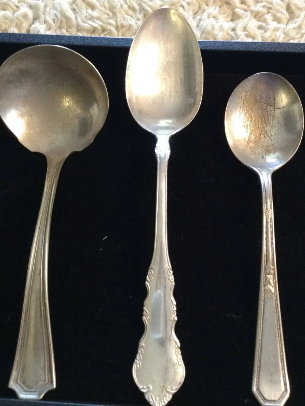 6 Pc Lot of EP Serving Spoons Reed & Barton Wm Rodgers Patterns Traditional